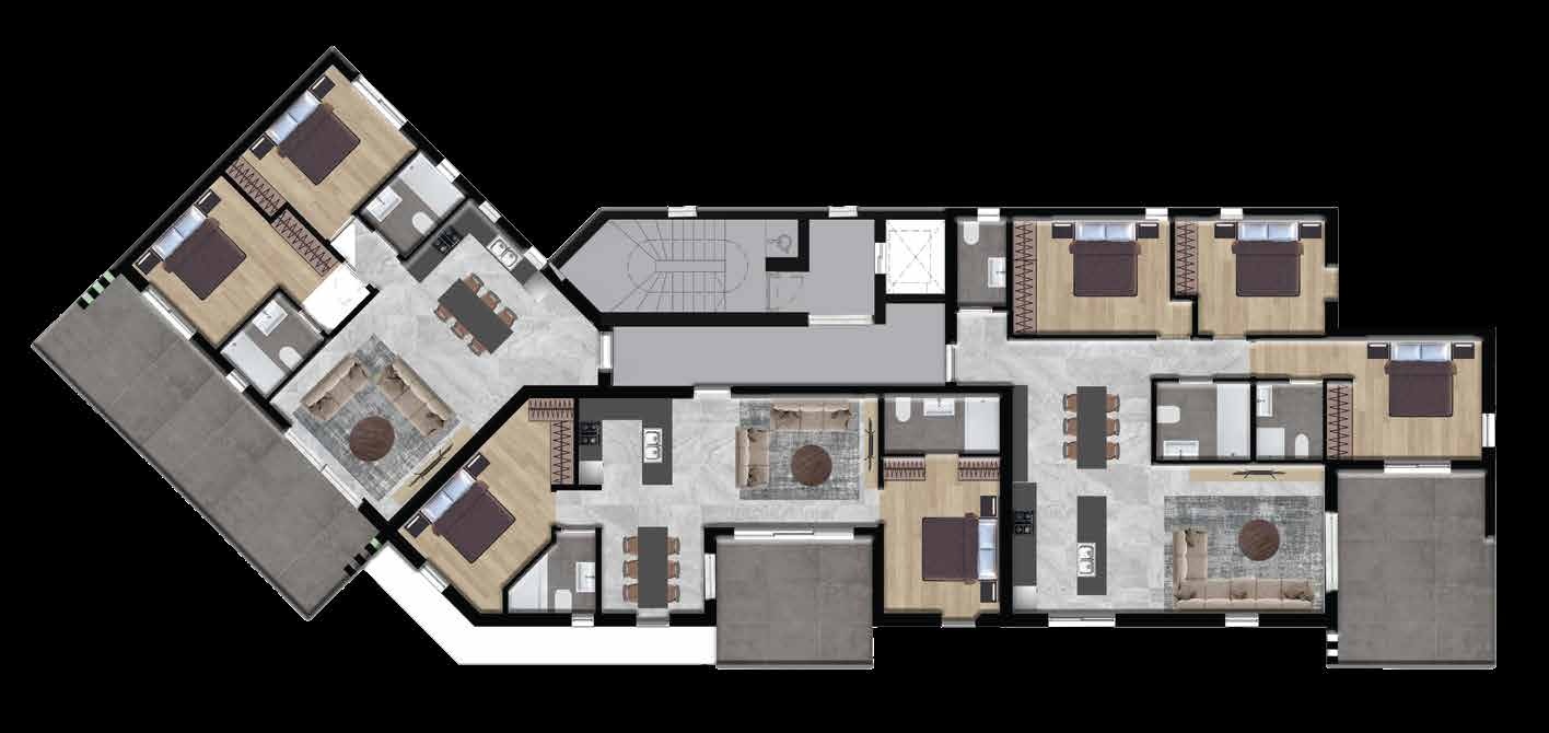 B + D First floor plan